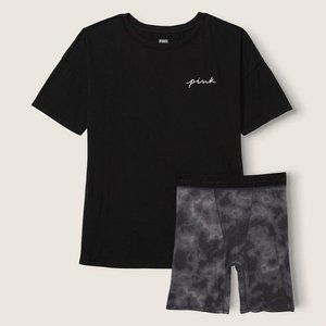 VS PINK Sleep Tee Boxer Set Pajamas
